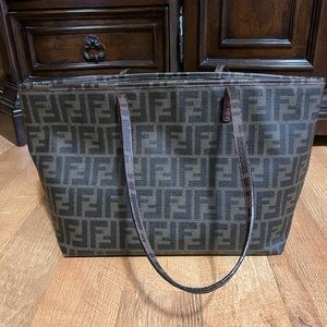 Preowned Fendi Tote with pink trim